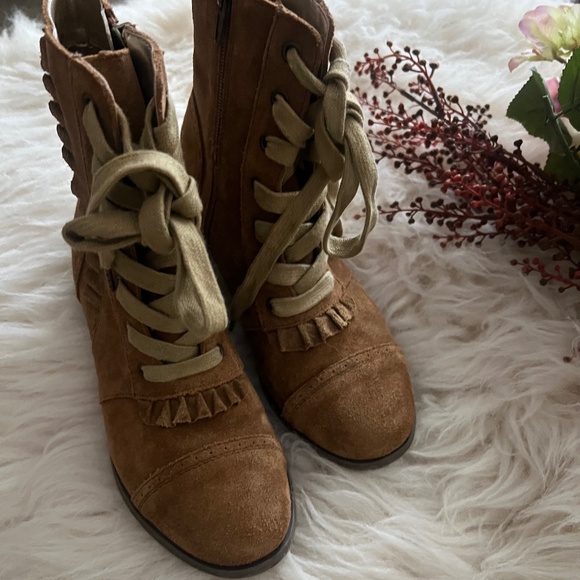 Joyfolie Moen Boot in Pecan Sz Y4 - Picture 3 of 7